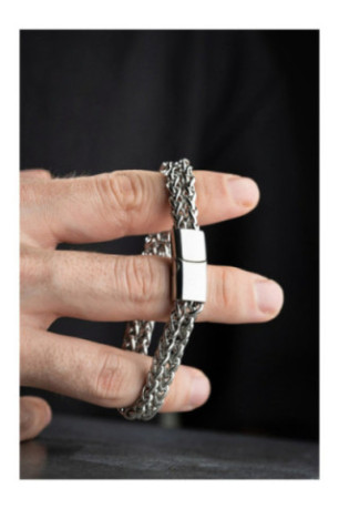Bracelet en acier - Argent - 20 cm