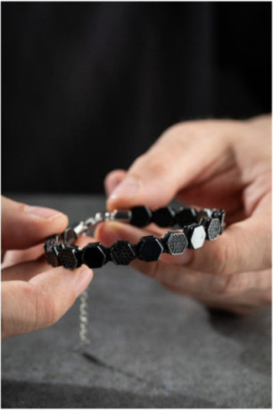 Bracelet en acier - Argent - 20 cm + 5 cm