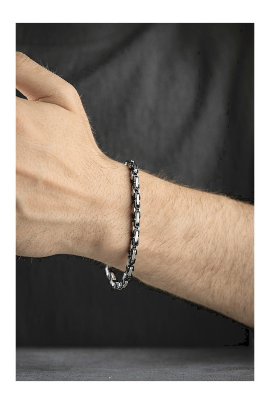 Bracelet en acier - Argent - 20 cm