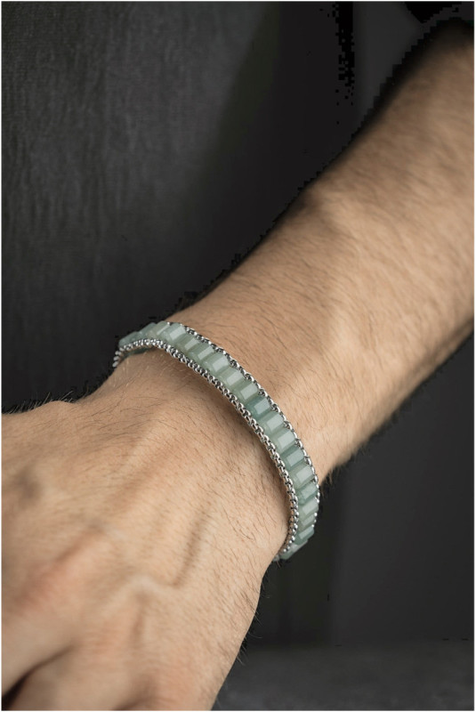 Bracelet en acier - Argent - 20 cm
