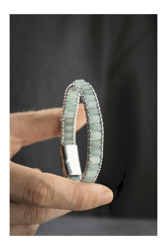 Bracelet en acier - Argent - 20 cm