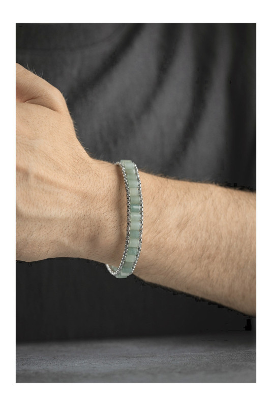 Bracelet en acier - Argent - 20 cm