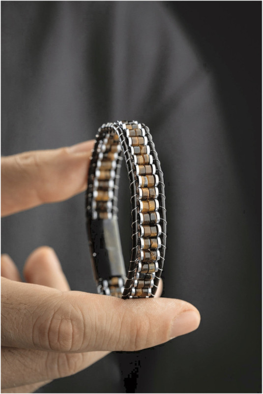 Bracelet en acier - Argent - 20 cm