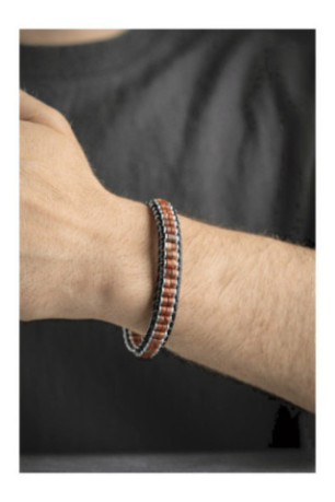 Bracelet en acier - Rouge - 20 cm