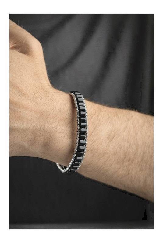 Bracelet en acier - Argent - 20 cm
