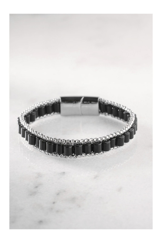 Bracelet en acier - Argent - 20 cm