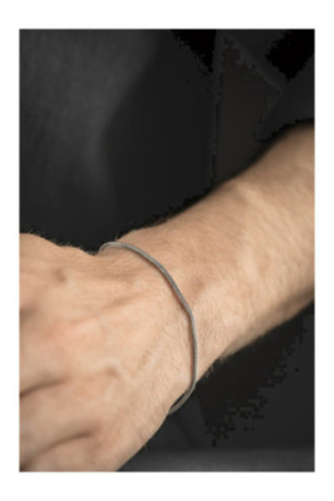 Bracelet en argent - Noir - 19 cm