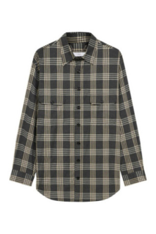 Chemise à carreaux Grise