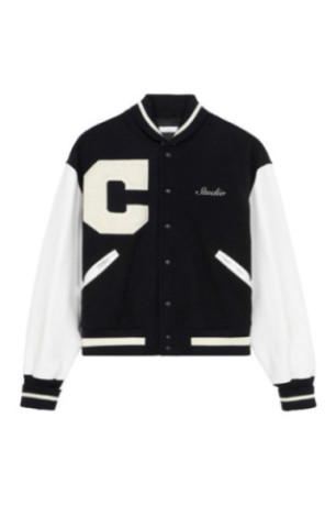Veste noire et blanche