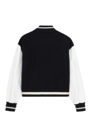 Veste noire et blanche