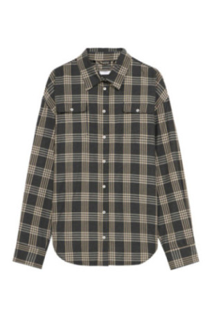 Chemise grise à carreaux