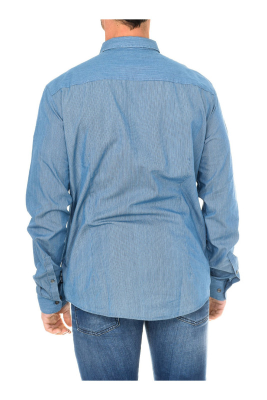 Chemise manches longues bleue
