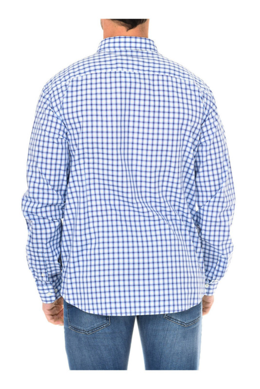 Chemise homme manches longues Bleu-lilas