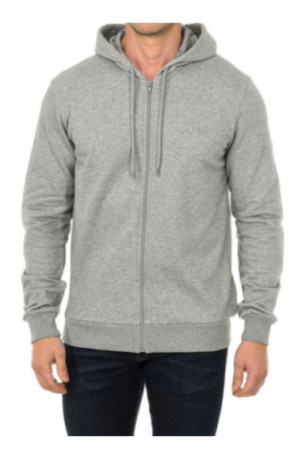 Sweat à capuche Homme manches longues gris