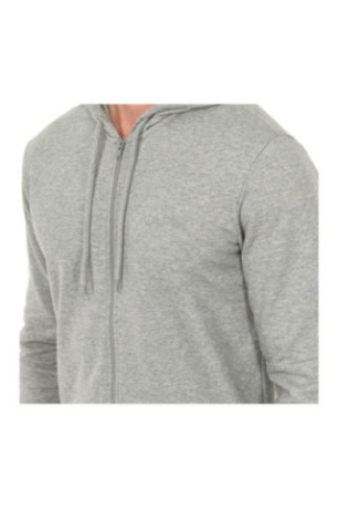 Sweat à capuche Homme manches longues gris
