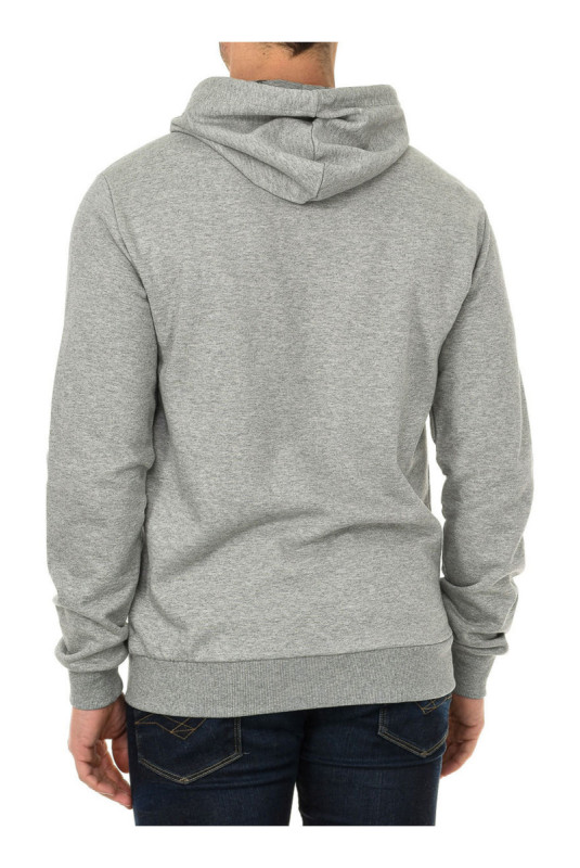 Sweat à capuche Homme manches longues gris