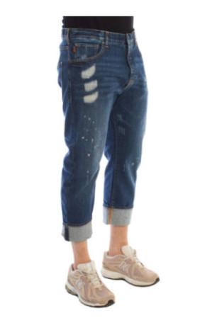 Pantalon coupe droite Bleu foncé