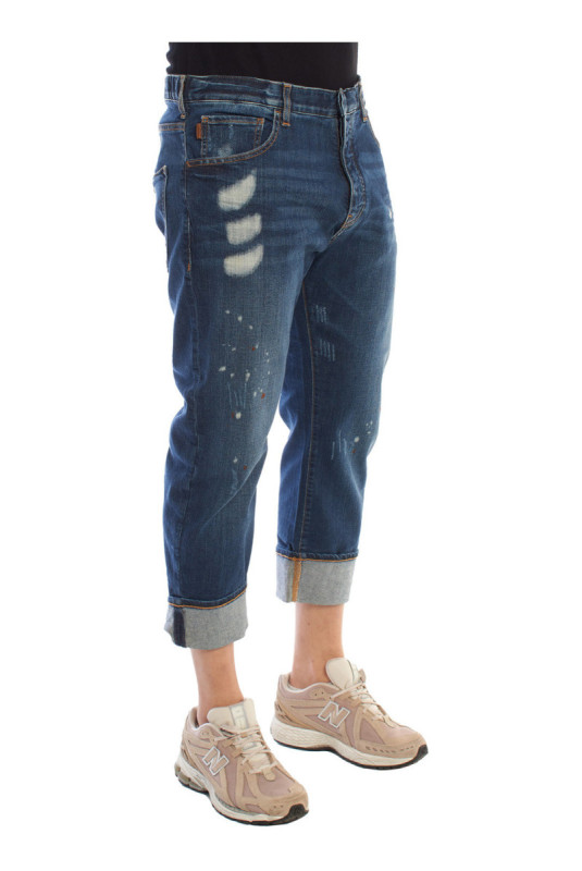 Pantalon coupe droite Bleu foncé