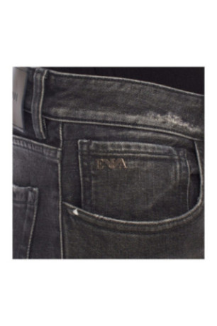 Jean droit Homme Noir marbré