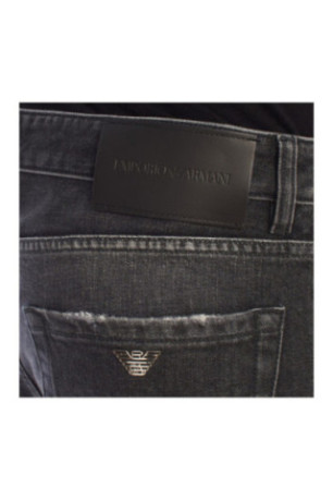 Jean droit Homme Noir marbré