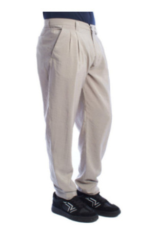 Pantalon chino à pinces Homme Gris