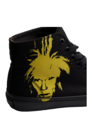 Baskets montantes Andy Warhol Homme Noir et jaune