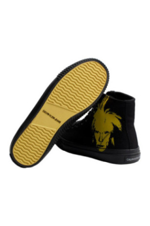 Baskets montantes Andy Warhol Homme Noir et jaune