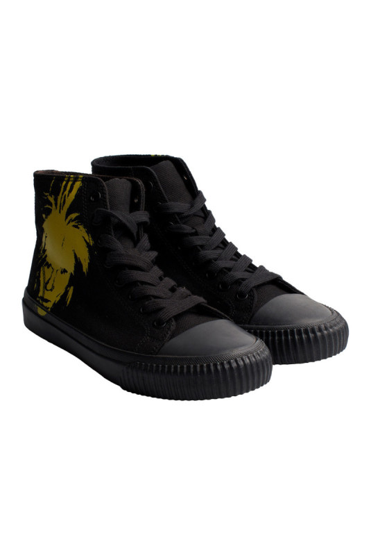 Baskets montantes Andy Warhol Homme Noir et jaune