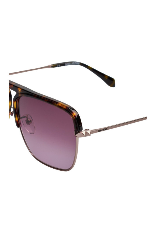 Lunettes de soleil Carrées Havana 60 mm
