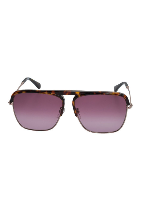 Lunettes de soleil Carrées Havana 60 mm