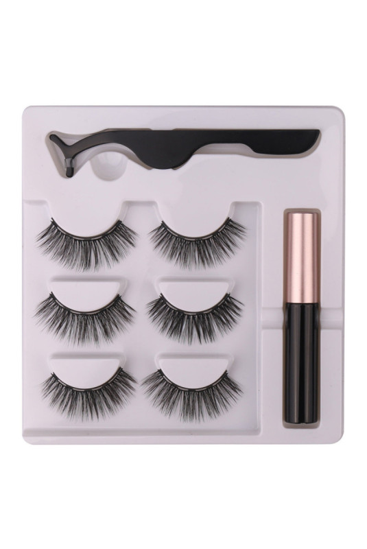 3 paires de faux cils magnétiques 12-18-12 mm