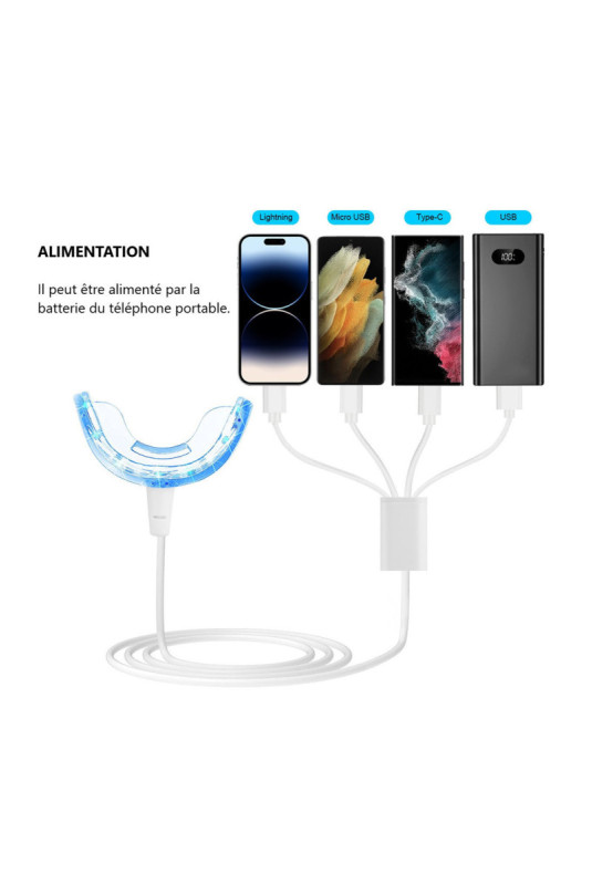 Appareil LED pour blanchiment dentaire Transparent