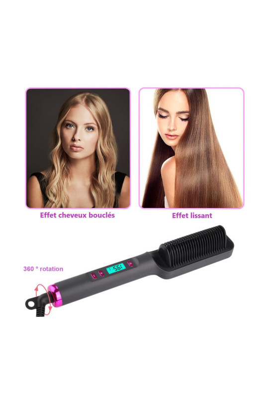 Brosse lissante 2en1 Gris