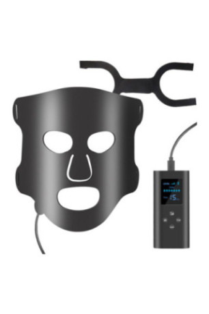 Masque LED visage luminothérapie 7 couleurs noir