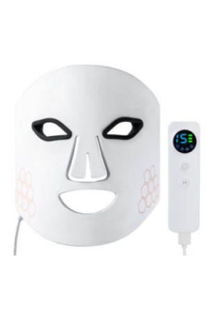 Masque LED visage luminothérapie 4 couleurs Blanc
