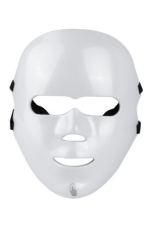 Masque LED visage luminothérapie 7 couleurs Blanc
