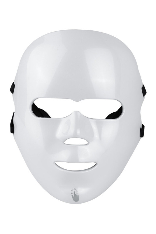 Masque LED visage luminothérapie 7 couleurs Blanc