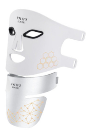 Masque LED visage et cou luminothérapie Blanc