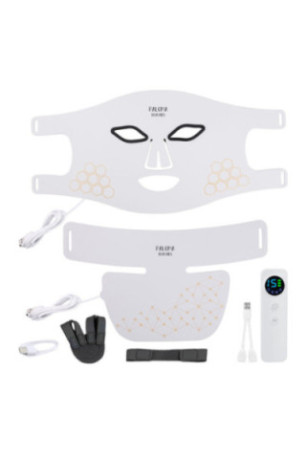 Masque LED visage et cou luminothérapie Blanc