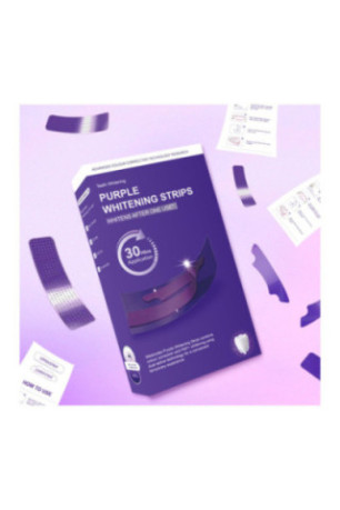 Bandes blanchissantes dentaires Purple Whitening Strips Violet 14 paires