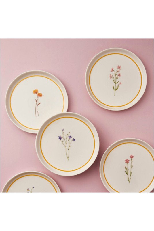 Service d'assiettes à dessert (6 pièces) - Multicolore