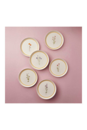 Service d'assiettes à dessert (6 pièces) - Multicolore