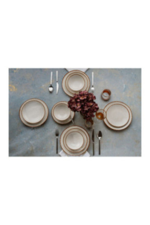 Service de table (24 pièces) - Blanc Brun