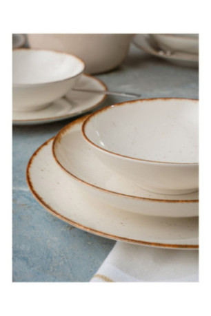 Service de table (24 pièces) - Blanc Brun