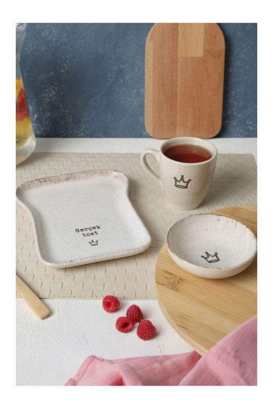 Ensemble petit-déjeuner (3 pièces) - Crème