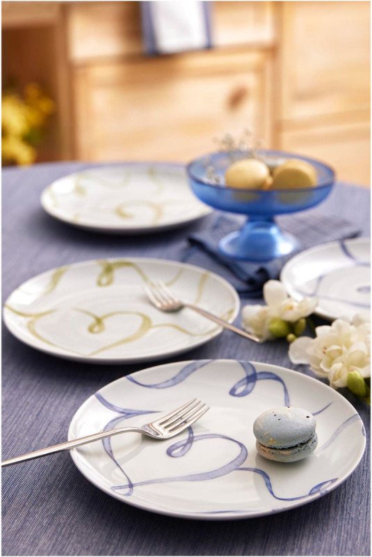 Service à gâteau (4 pièces) - Bleu