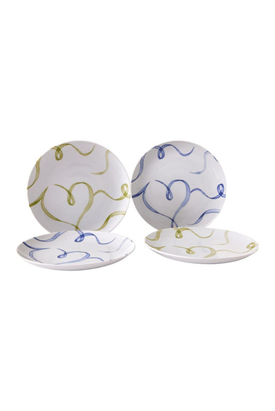 Service à gâteau (4 pièces) - Bleu