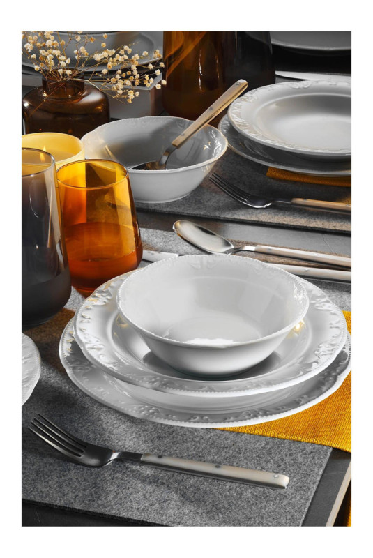 Service de table (24 pièces) - Blanc