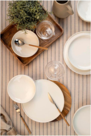 Service de table (18 pièces) - Crème