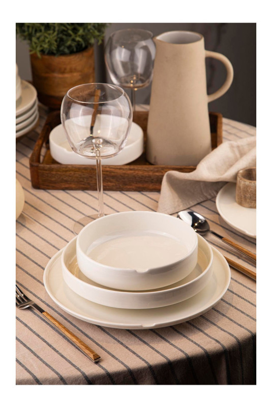 Service de table (18 pièces) - Crème